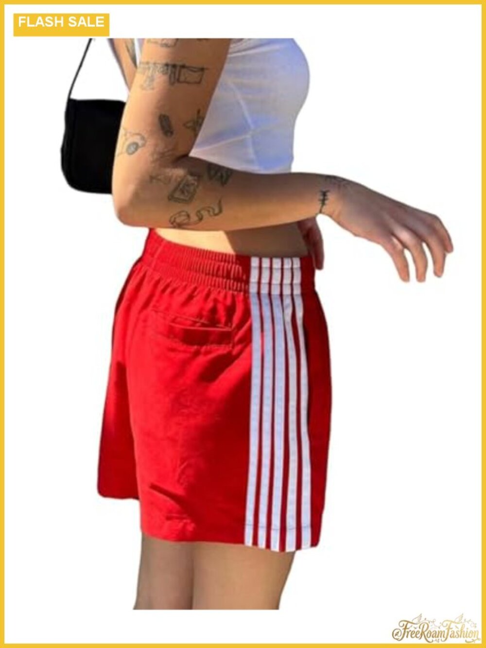 Women's Athletic Sweat Shorts Side Striped High Waist Wide Leg Lounge Shorts